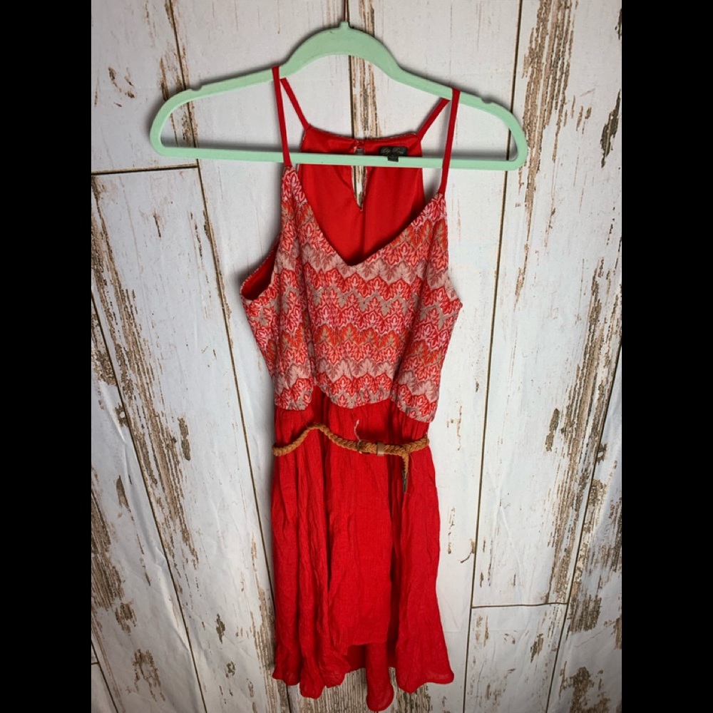 Lily rose belted high low dress size large